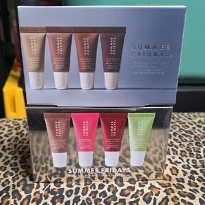 Summer Fridays Lip Balm Collection - Brown, Pink, Red, Green